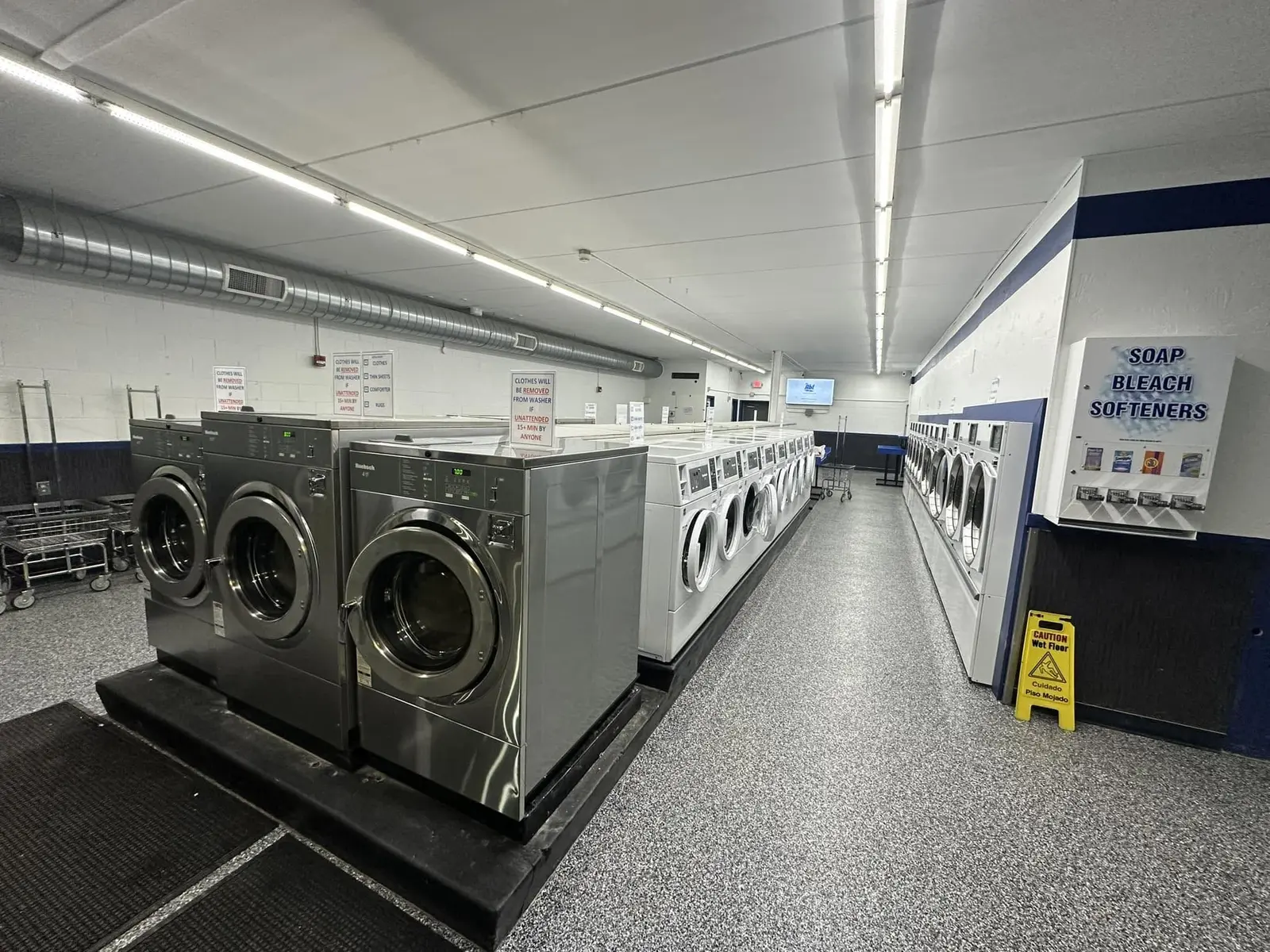 Washers inside Cedarburg Coin Laundry on Washington Avenue